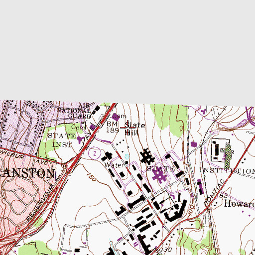 Topographic Map of Slate Hill, RI