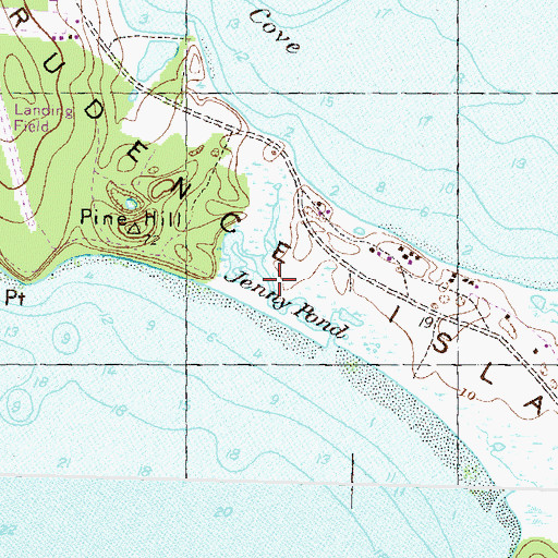 Topographic Map of Jenny Pond, RI