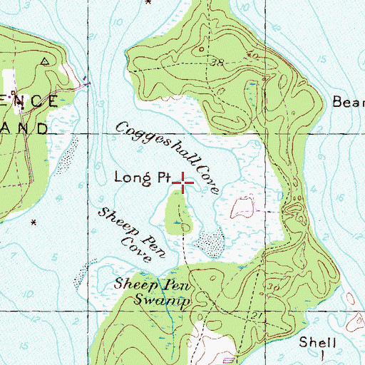 Topographic Map of Long Point, RI