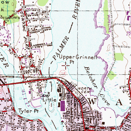 Topographic Map of Upper Grinnell Point, RI