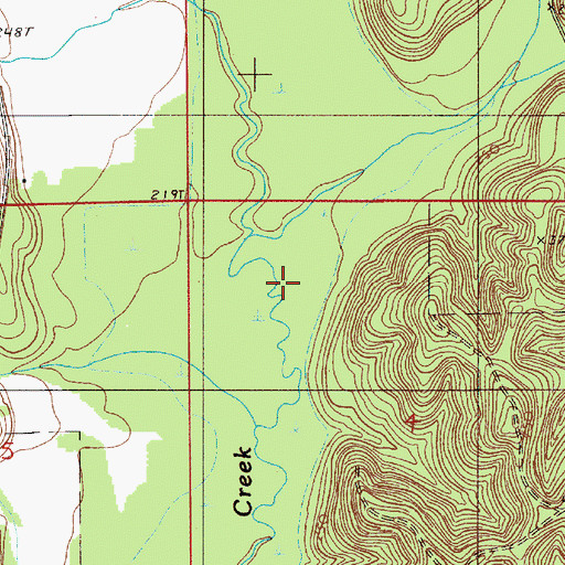 Topographic Map of Little Pryor Creek, AL