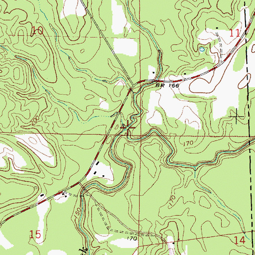 Topographic Map of Little Red Creek, AL