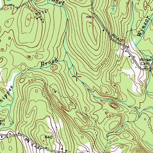 Topographic Map of Shippee Brook, RI