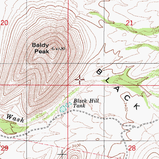 Topographic Map of Tascuela Wash, AZ