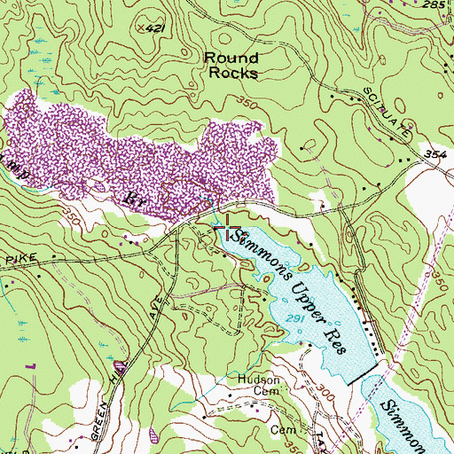 Topographic Map of Cedar Swamp Brook, RI