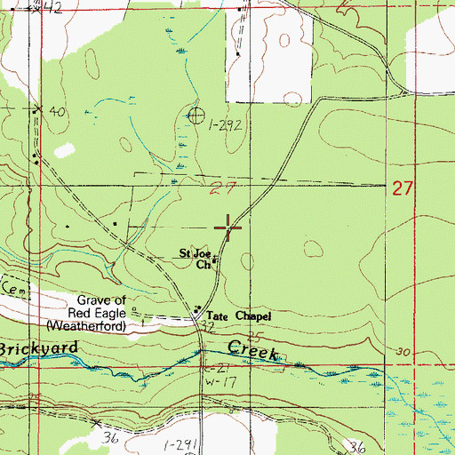 Topographic Map of Little River School, AL