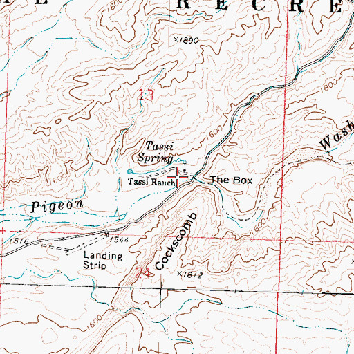 Topographic Map of Tassi Ranch, AZ