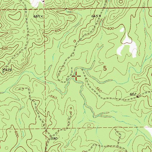 Topographic Map of Little Sam Jack Creek, AL