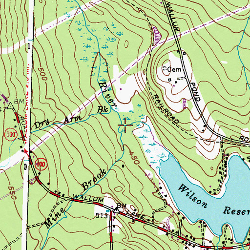 Topographic Map of Iron Mine Brook, RI