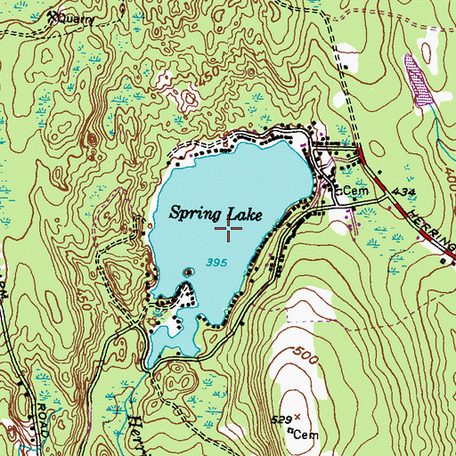 Topographic Map of Spring Lake, RI