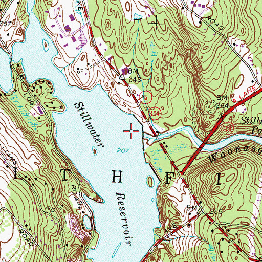 Topographic Map of Stillwater River, RI
