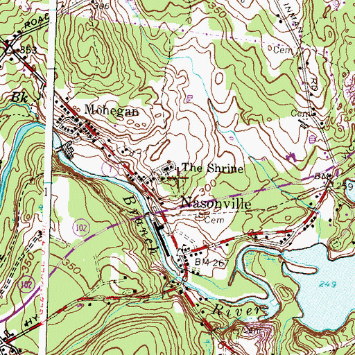 Topographic Map of The Shrine, RI