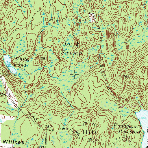 Topographic Map of Dark Swamp, RI