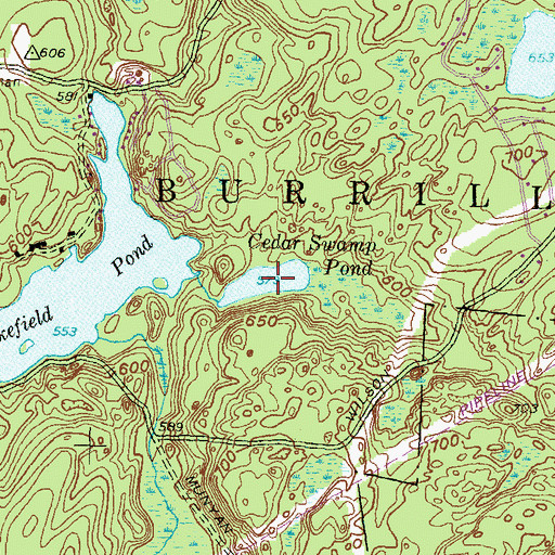 Topographic Map of Cedar Swamp Pond, RI
