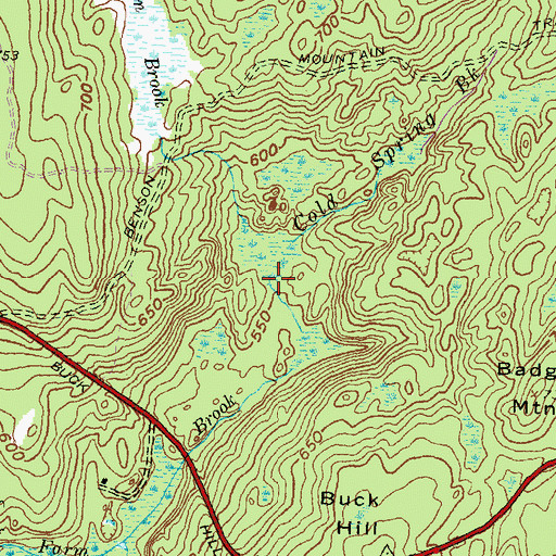 Topographic Map of Cold Spring Brook, RI