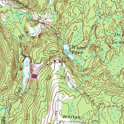 Topographic Map of Camp Shepard, RI