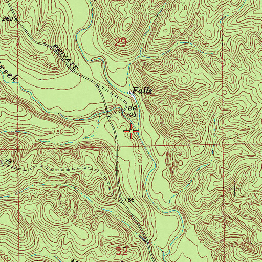 Topographic Map of Little Silver Creek, AL