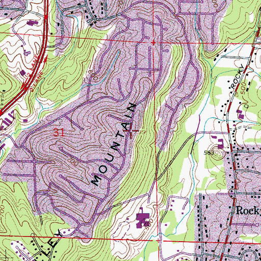 Topographic Map of Little Valley Mountain, AL