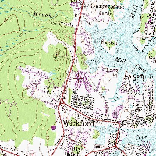 Topographic Map of North Kingstown Emergency Operations Pad, RI