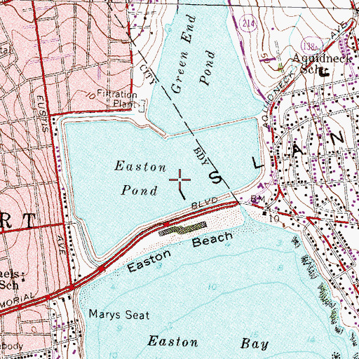 Topographic Map of Easton Pond South Dam, RI