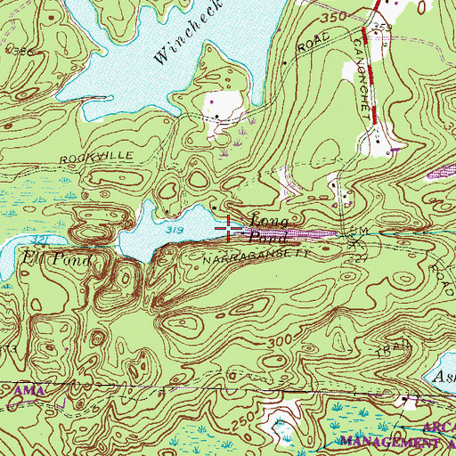 Topographic Map of Long Pond Dam, RI
