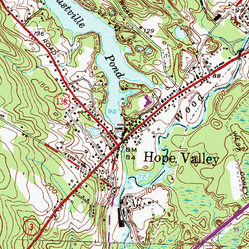 Topographic Map of Locustville Pond Dam, RI