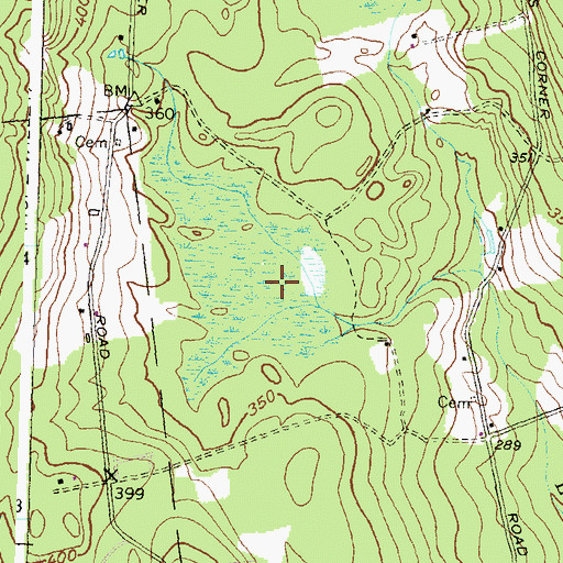 Topographic Map of Metcalf Wildlife Marsh, RI