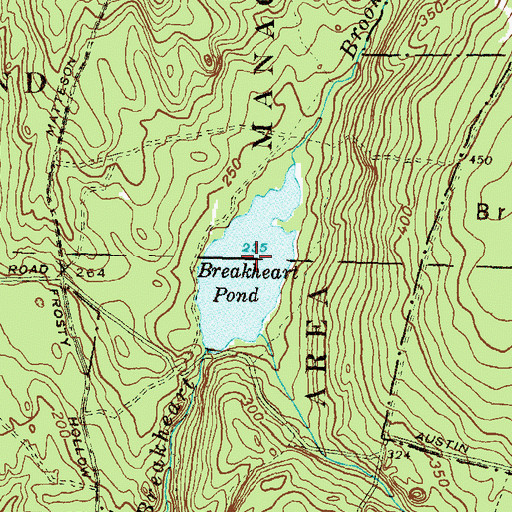 Topographic Map of Breakheart Pond Dam, RI