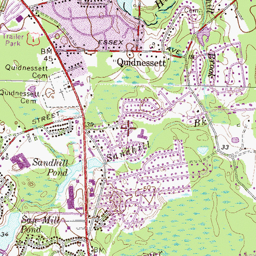 Topographic Map of Potowomut Pond, RI