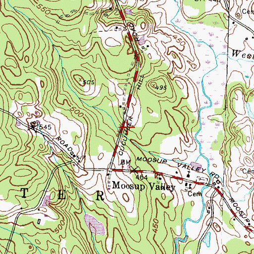 Topographic Map of Gorham Farm Pond Dam, RI