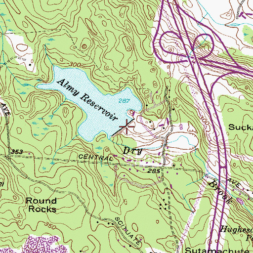 Topographic Map of Almy Reservoir Dam, RI