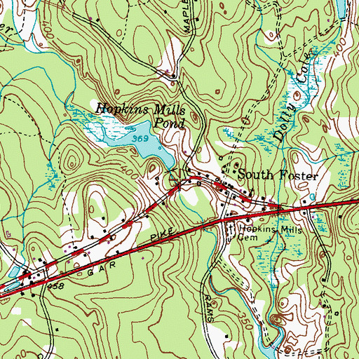 Topographic Map of Keech Pond, RI
