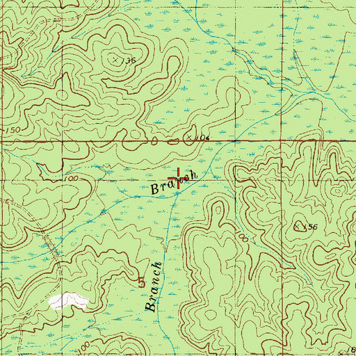 Topographic Map of Litty Spring Branch, AL