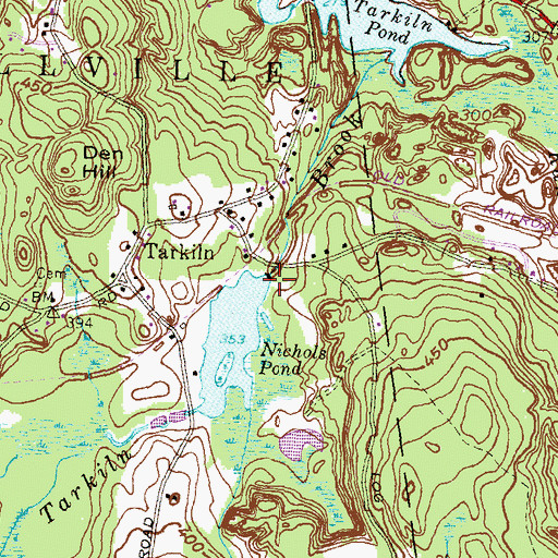 Topographic Map of Nichols Pond Dam, RI