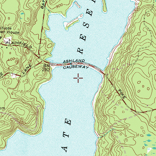 Topographic Map of Ashland (historical), RI