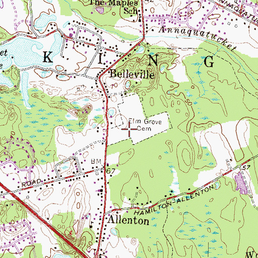 Topographic Map of North Kingstown, RI