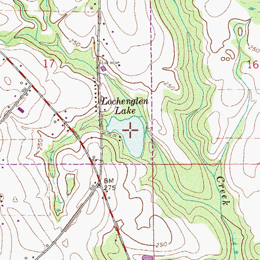 Topographic Map of Lochenglen Lake, AL