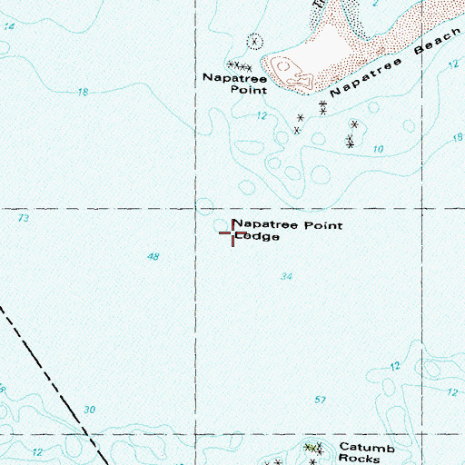 Topographic Map of Napatree Point Ledge, RI