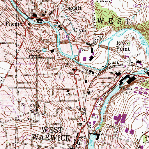 Topographic Map of Birch Hill (historical), RI