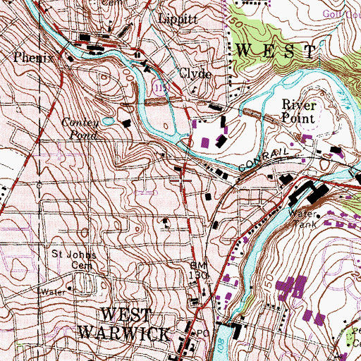 Topographic Map of Birch Hill (historical), RI