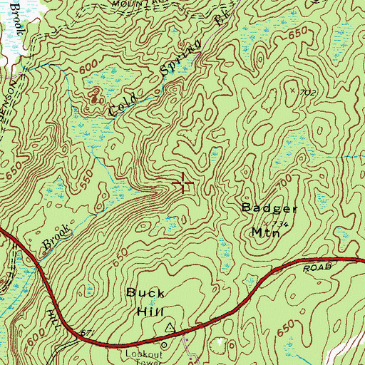 Topographic Map of Boiling Spring, RI