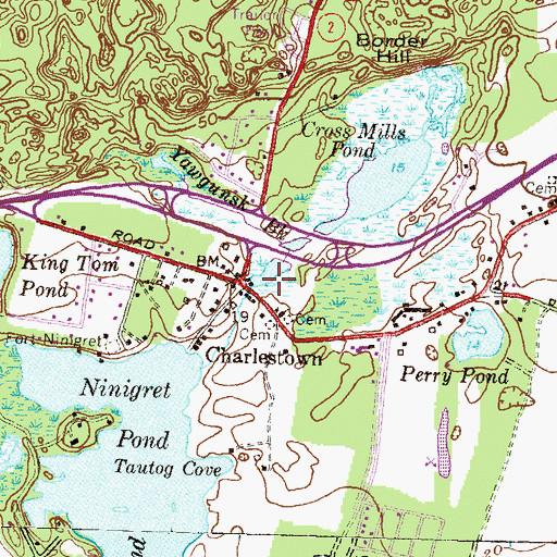 Topographic Map of Browning Isles (historical), RI