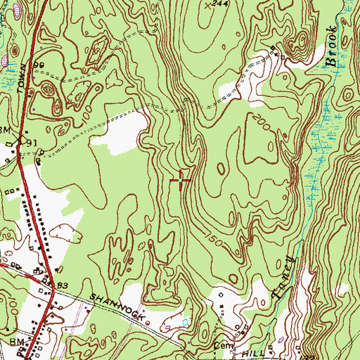 Topographic Map of Carolina Station, RI