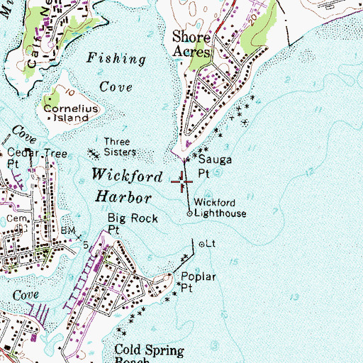 Topographic Map of Charles Rock, RI