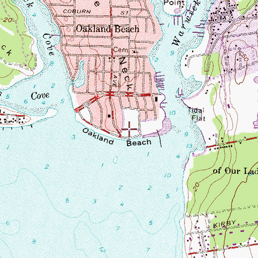 Topographic Map of Crescent Lake, RI