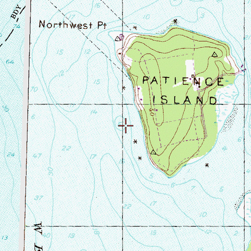 Topographic Map of Barden Rock, RI