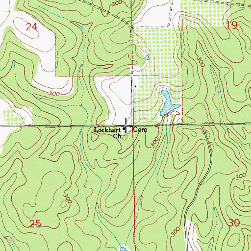 Topographic Map of Lockhart Church, AL