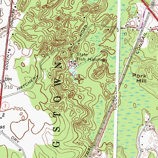 Topographic Map of Goose Nest Spring, RI