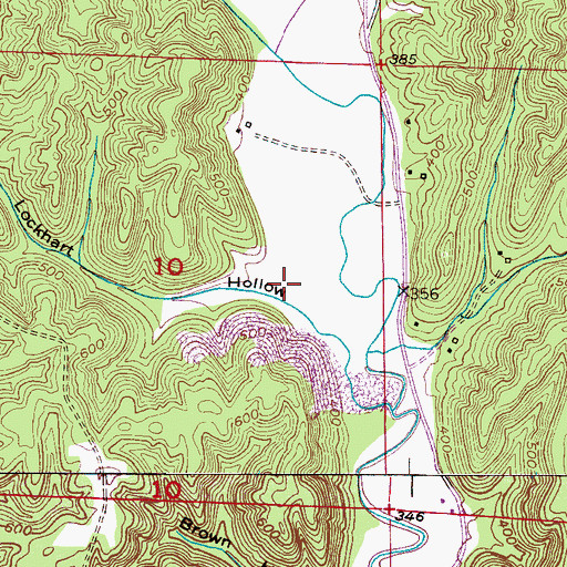 Topographic Map of Lockhart Hollow, AL