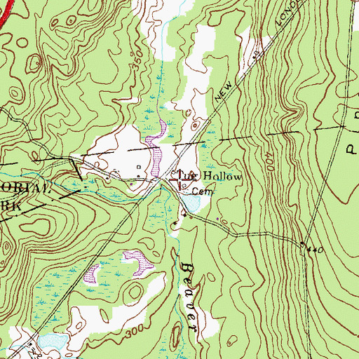 Topographic Map of Tug Hollow, RI